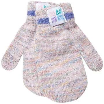 Disney Toddler and Little Girls' Frozen Gloves or Mittens (4 Pack), Size Age 2-4, Frozen Mittens Purple/Blue