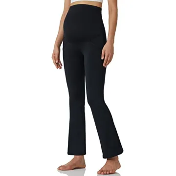POSHDIVAH Stretchy Bootcut Maternity Pants for Comfort