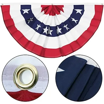Durable USA Pleated Fan Flag for Patriotic Events