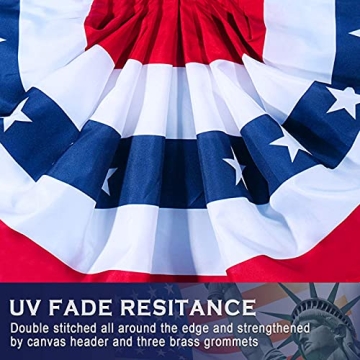 Durable USA Pleated Fan Flag for Patriotic Events