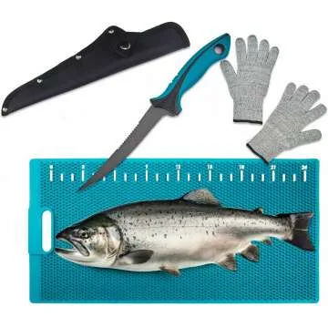 Fish Fillet Mat & Knife Kit - Clean & Fillet Easily