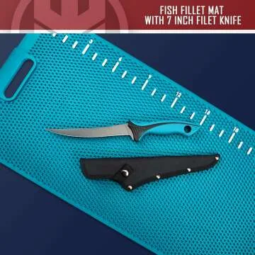 Fish Fillet Mat & Knife Kit - Clean & Fillet Easily
