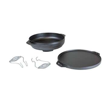 Lodge Cast Iron Cook-It-All Kit. Five-Piece Cast Iron Set includes a Reversible Grill/Griddle 14 Inc...