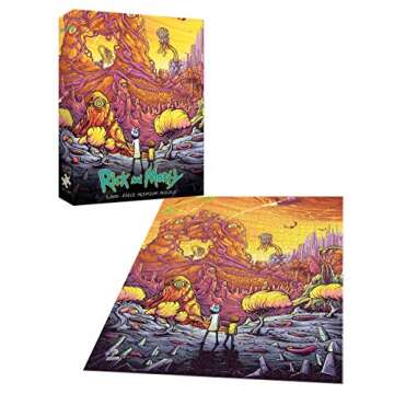 USAOPOLY Rick & Morty “Into The Rickverse” 1000Piece Premium Puzzle | Rick Morty Adult Swim TV Show Jigsaw Puzzle