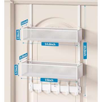 Aimeaihe Over The Door Organizer with 12 Hooks