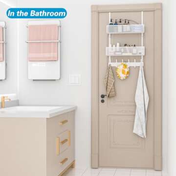 Aimeaihe Over The Door Organizer with 12 Hooks