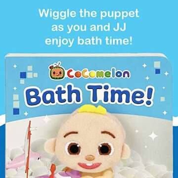 CoComelon Bath Time! Children's Finger Puppet Board Book Ages 0-4