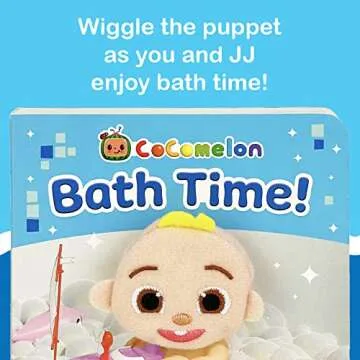 CoComelon Bath Time! Children's Finger Puppet Board Book Ages 0-4