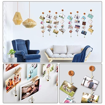 Olakee Hanging Photo Display - 30 Clips for Wall Decor
