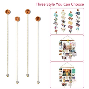 Olakee Hanging Photo Display - 30 Clips for Wall Decor