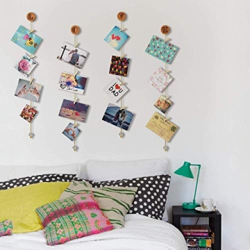 Olakee Hanging Photo Display - 30 Clips for Wall Decor