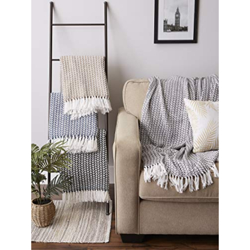 DII Arrowhead Woven Throw - Stylish 50x60 Cotton Blanket