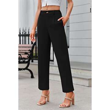 Stylish Febriajuce High Waisted Work Pants for Women