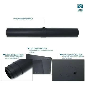 Waterproof Leather Desk Pad 36" x 20" for Office
