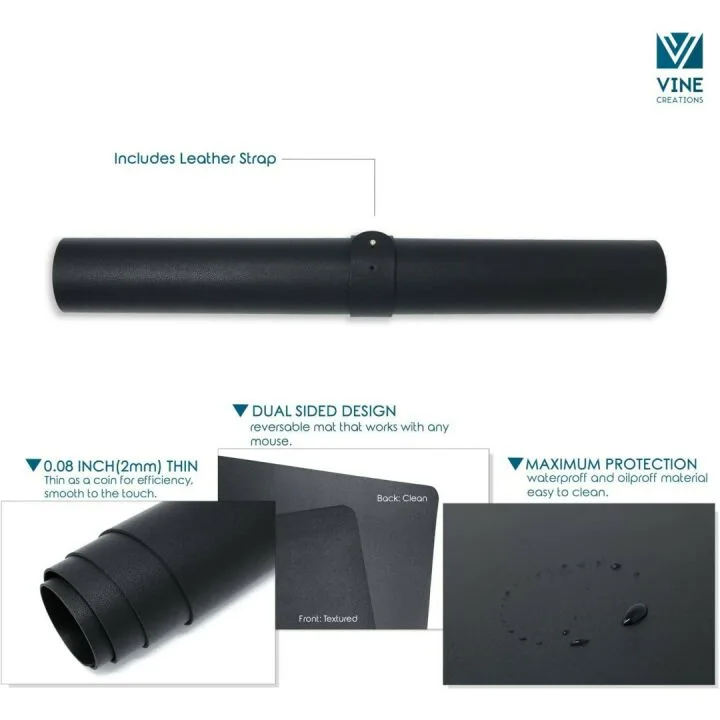 Waterproof Leather Desk Pad 36" x 20" for Office