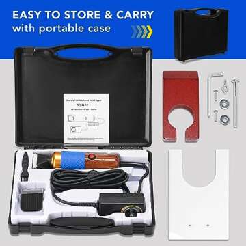 artufting Carpet Trimmer with Shearing Guide - Speed Adjustable Rug Shears and Low Vibration - Rug Trimmer, Tufting Shears, and Rug Shaver for Clipping, Triming Carpets (Mahogany)