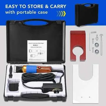 artufting Carpet Trimmer with Shearing Guide - Speed Adjustable Rug Shears and Low Vibration - Rug Trimmer, Tufting Shears, and Rug Shaver for Clipping, Triming Carpets (Mahogany)