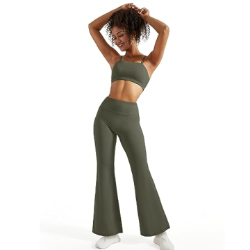 SUUKSESS Women Flare Leggings Scrunch Butt Lifting Yoga Pants