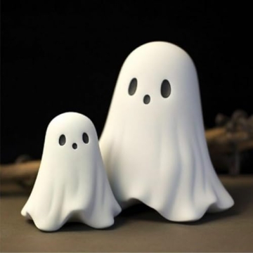 Cute Ghost Statue Halloween Decor Indoor Small Ghost Figurine Ghost Decor Tabletop Decorations Resin...