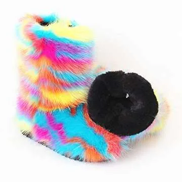 Gegefur Women's Faux Fur Mid-Calf Snow Boots - Warm & Stylish