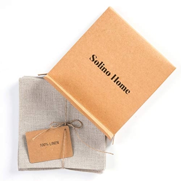 Elegant Solino Home Linen Cocktail Napkins Set of 12
