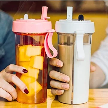 YYDSJFM Creative Water Cup for Two Drinks on the Go