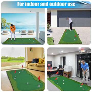 BOBURN Golf Putting Green Mat - Premium Indoor/Outdoor Practice