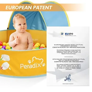 Peradix 3-in-1 Kids Paddling Pool UV Sunshade Basketball Hoop