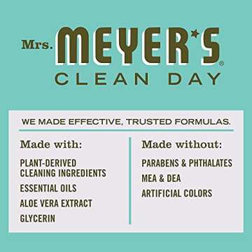 MRS. MEYER'S CLEAN DAY Liquid Dish Soap, Biodegradable Formula, Basil, 16 fl. oz