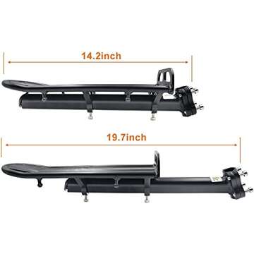 Bike Rear Rack Retractable Aluminum Alloy Bicycle Cargo Rack Mount Ebike Luggage Carrier Electric Bi...