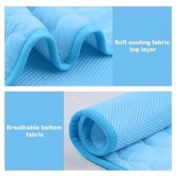 PUMYPOREITY Pet Cooling Mat for Dogs & Cats - Lightweight & Washable