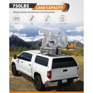 MELIPRON 60" Adjustable Aluminum Ladder Roof Rack