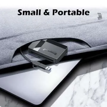 SD Card Reader, Memory Card Reader 4 in 1 USB C USB 3.0 Dual Connector Adapter Simultaneously Read SD MS CF TF Cards Supports Micro SD/Micro. Compatible with desktops, Tablets, and USB-C Smartphones