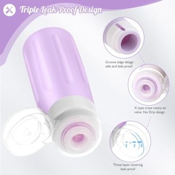 JBYAMUS Silicone Bottles Set, 16 Pcs Leak-Proof Travel