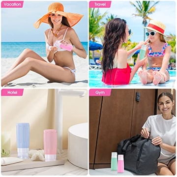 JBYAMUS Silicone Bottles Set, 16 Pcs Leak-Proof Travel