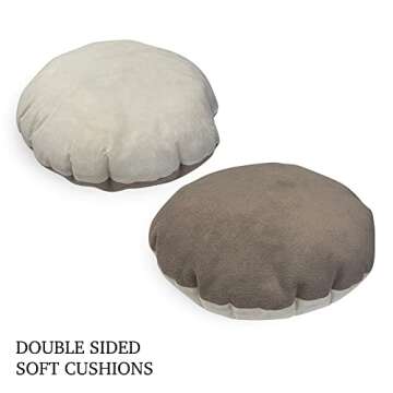 SUSSEXHOME Pets 15.75 x 15.75 x 22.45 Inches Swing Pet Hammock for Cats - Scratch Resistant Cozy Covered Cat Bed for Indoor Cats - Cushioned Cat Cave Bed - Cream