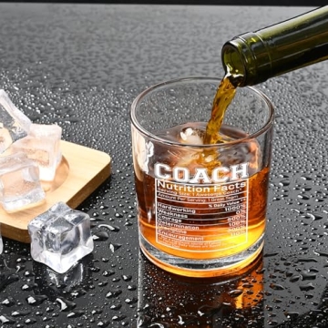 Futtumy Coach Nutrition Facts Whiskey Glass - Unique Gifts