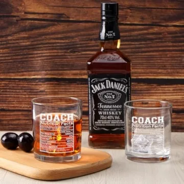 Futtumy Coach Nutrition Facts Whiskey Glass - Unique Gifts