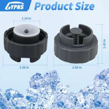 Ice Maker Water Tank Cap Valve Assembly Compatible With GE Profile Opal 2.0 & 1.0 Nugget Ice Maker, ...