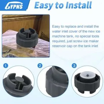 Ice Maker Water Tank Cap Valve Assembly Compatible With GE Profile Opal 2.0 & 1.0 Nugget Ice Maker, for Opal Nugget Ice Maker Side Tank Replacement Parts