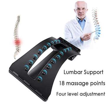 Magic Back Stretcher Lumbar Support Device - Back Pain Relief - 4 Adjustable Settings for Back Stret...