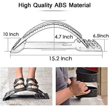 Magic Back Stretcher Lumbar Support Device - Back Pain Relief - 4 Adjustable Settings for Back Stretcher Device