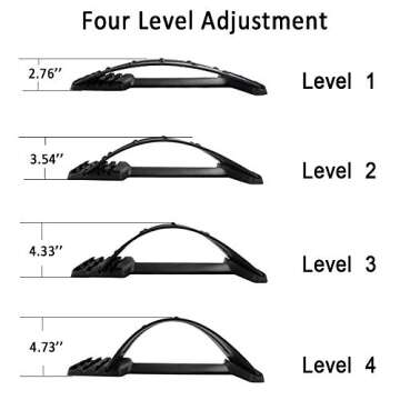 Magic Back Stretcher Lumbar Support Device - Back Pain Relief - 4 Adjustable Settings for Back Stretcher Device