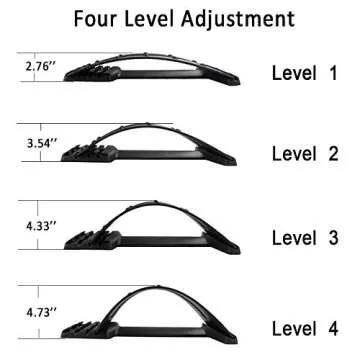 Magic Back Stretcher Lumbar Support Device - Back Pain Relief - 4 Adjustable Settings for Back Stretcher Device