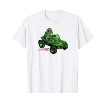 Gorillaz Geep Logo Reverse T-Shirt - Classic Fit and Lightweight Merchandise