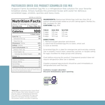 Augason Farms Dehydrated Whole Egg Powder 46 Servings