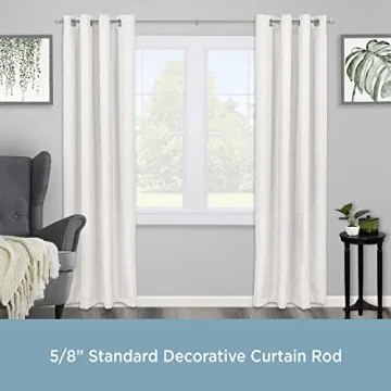 Kenney Adjustable Kendall Knob Curtain Rod 48-86 Inches