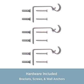 Kenney Adjustable Kendall Knob Curtain Rod 48-86 Inches