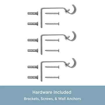 Kenney Adjustable Kendall Knob Curtain Rod 48-86 Inches