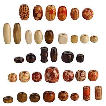 Cedilis 2000 Pcs Natural Wooden Beads for Jewelry Making